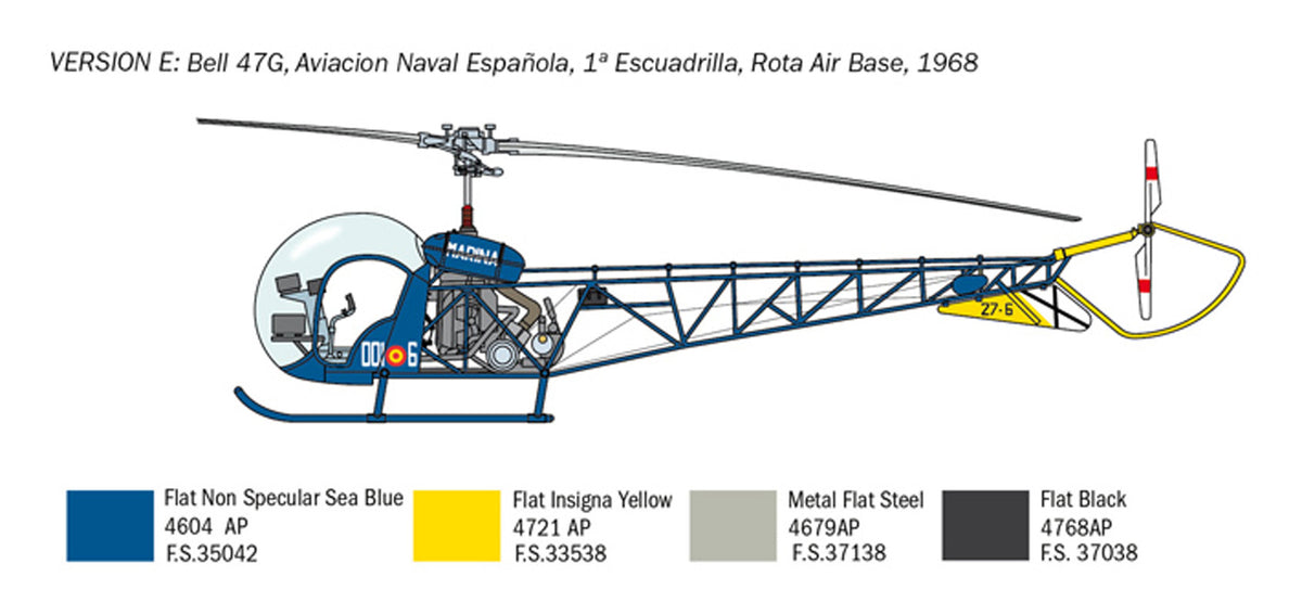 Italeri 1:48 OH-13 Sioux - Modelhelikopter