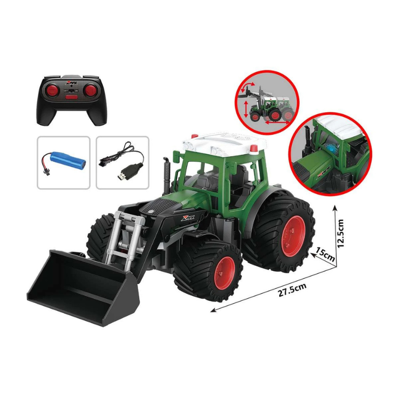 MX R/C Constructions Traktor med frontskovl – R/C (3+ år) 2.4GHz