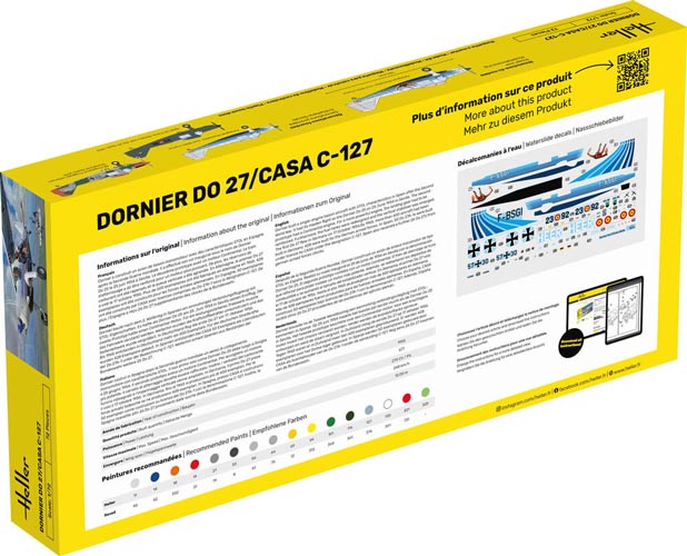 Heller modelfly Dornier DO 27 / Casa C-126 - 1:72