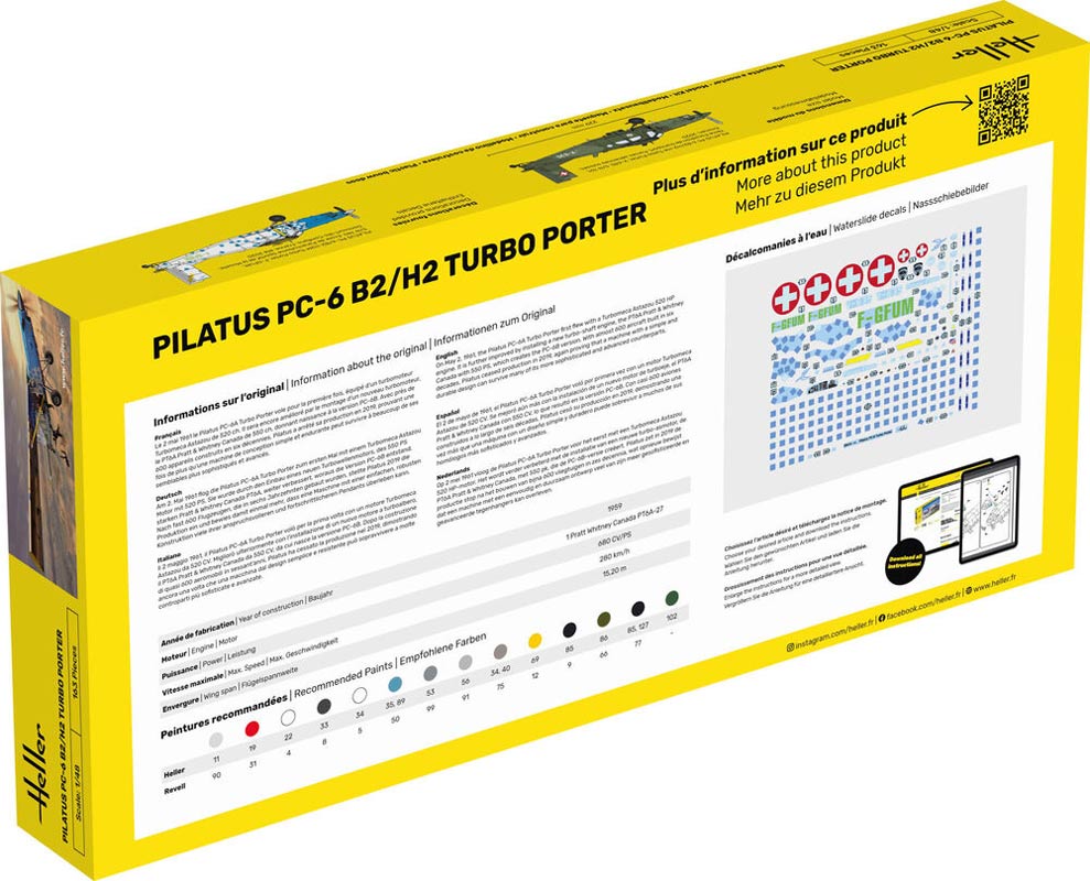 Heller Pilatus PC-6 B2/H2 Turbo Porter - 1:48