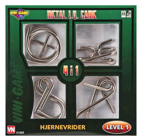 4x Metal IQ Hjernevrider – 2 varianter assorteret