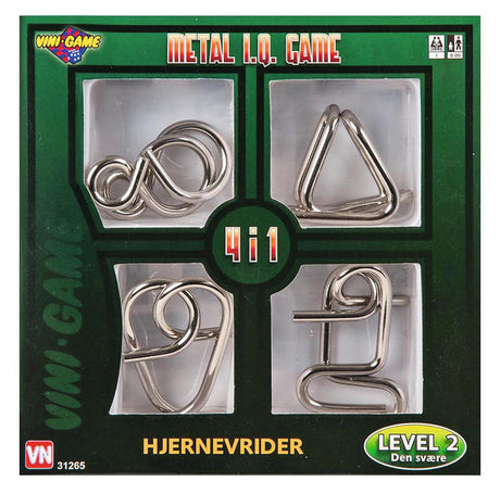 4x Metal IQ Hjernevrider – 2 varianter assorteret