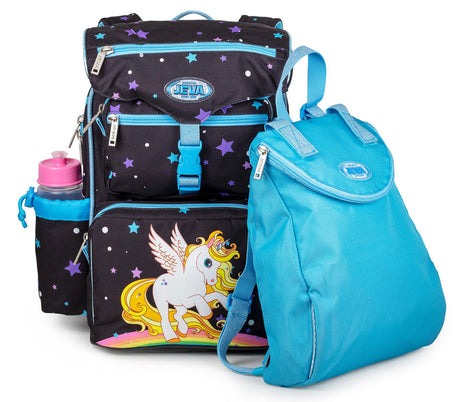 JEVA Golden unicorn Beginners skoletaske