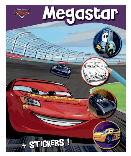 Megastar malebog med Cars samt stickers