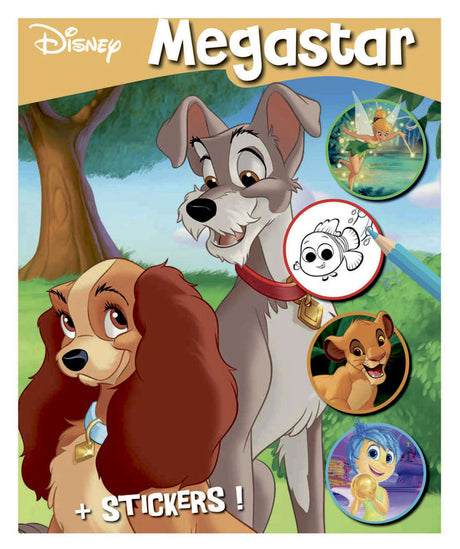 Megastar malebog med Disney samt stickers