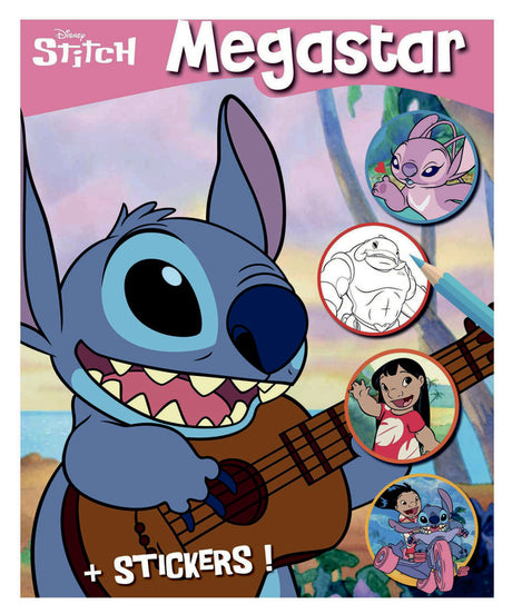 Megastar malebog med Stitch samt stickers