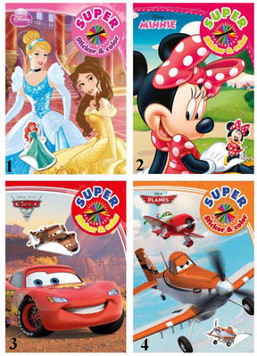 Disney malebog med stickers og 32 sider
