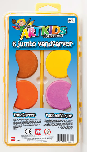 Vandfarver med 8 stk