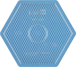 Hama midi perleplade transparant - stor sekskantet