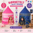 Børnetelt i Slotdesign – Pop Up Legetelt til Børn | Prinsesse- & Riddertelt
