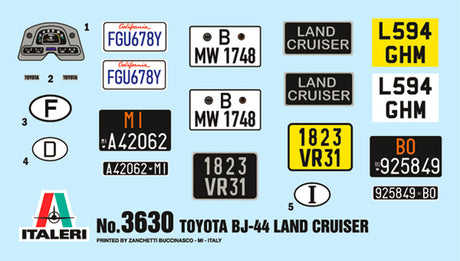 Italeri 1:24 Toyota BJ44 Land Cruiser - Modelbil
