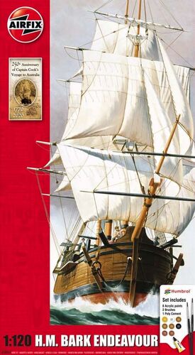 Airfix Endeavour Bark & Captain Cook 250th Anniversary – Gift Set 1:120
