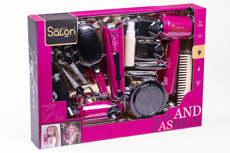 Hair Style Salon Beauty Hårstylingsæt - Glattejern, Føntørrer & Tilbehør, 14 dele