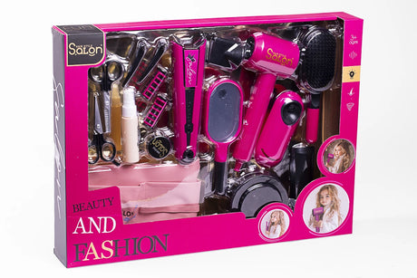 Hair Style Salon Beauty Hårstylingsæt - Glattejern, Føntørrer & Tilbehør, 17 dele