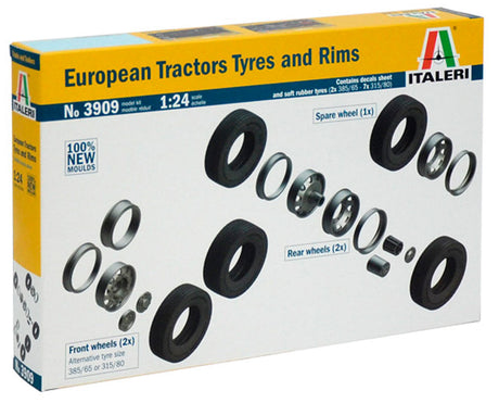 Italeri hjul og dæk til lastbiler - 1:24