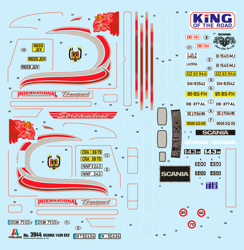 Italeri 1:24 Scania Streamline 143H 6x2 - Modellastbil