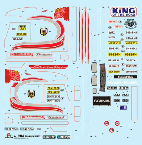 Italeri 1:24 Scania Streamline 143H 6x2 - Modellastbil