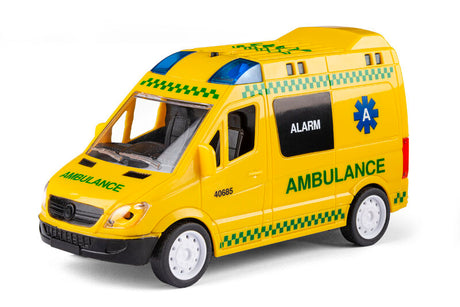Speed Ambulance med Lys og Lyd Friktion 17 cm