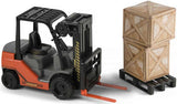 Gaffeltruck med palle og pakker