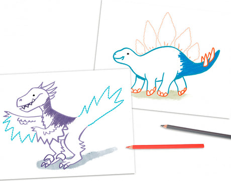 Dino World Mini - Prik til prik malebog