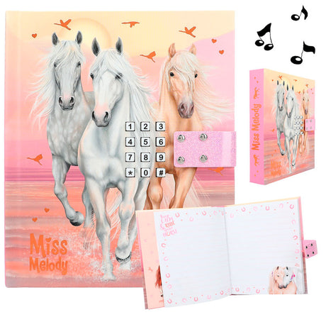 Miss Melody sundown dagbog med kode og musik