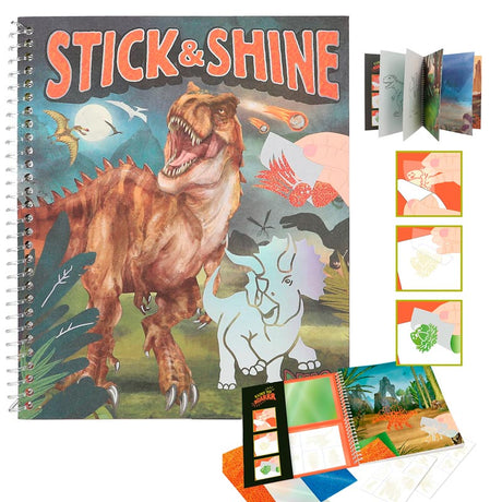 Dino World Malebog - Stick & Shine