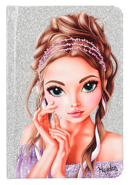 TopModel Notesbog med blyant - Glitter Queen