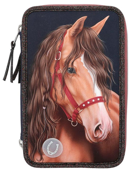 Miss Melody Trippel LED penalhus - Glitter Horse
