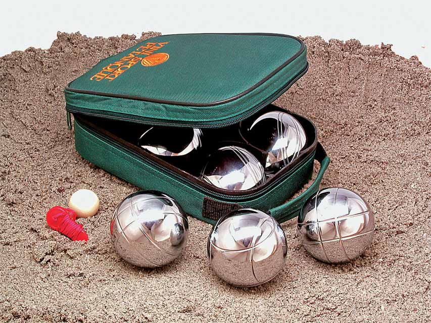 Petanque i praktisk taske