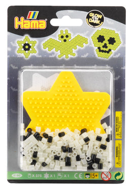 Hama glow in the dark midi perlesæt - 375 perler