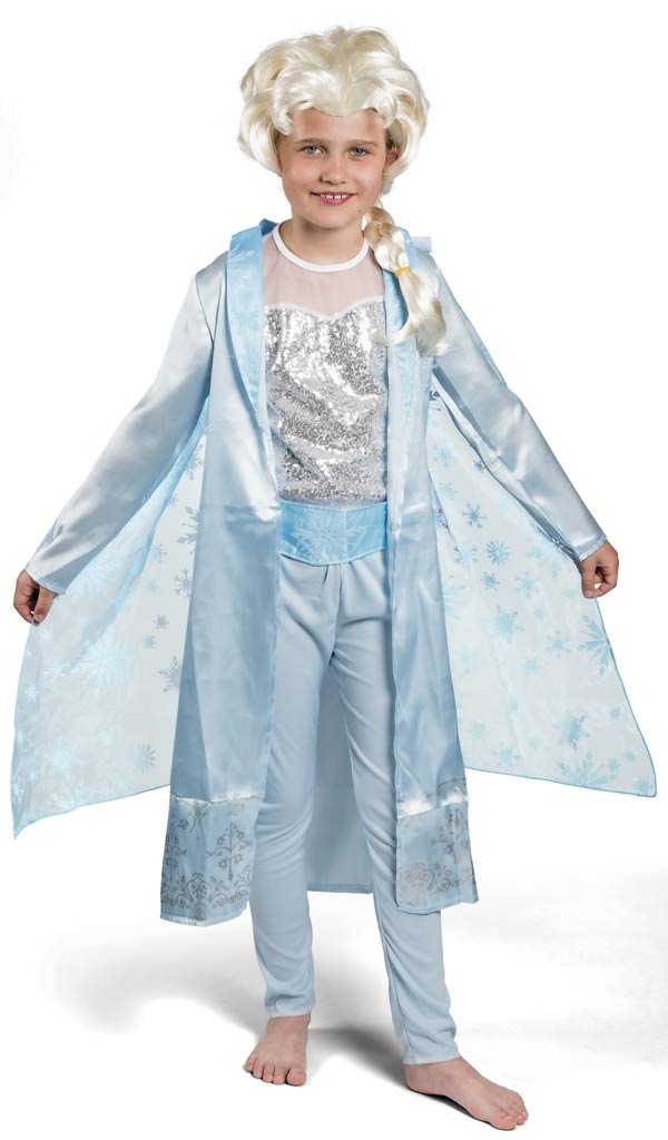 Snow Queen deluxe dragt - 120 cm.