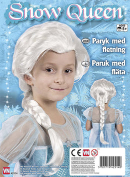 Snow queen paryk med fletninger