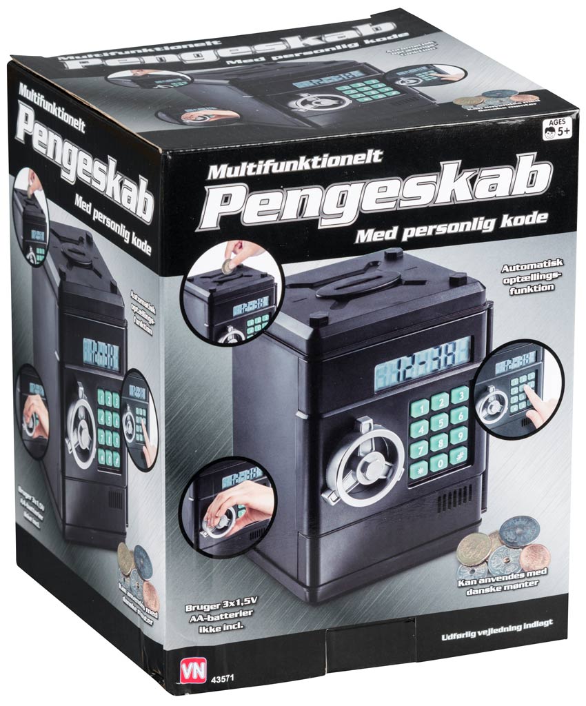 Pengeskab til børn med kode