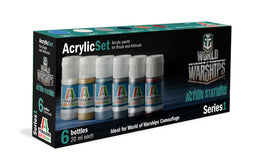 Italeri World of Warships Acrylic Paint Set – 6 x 20 ml