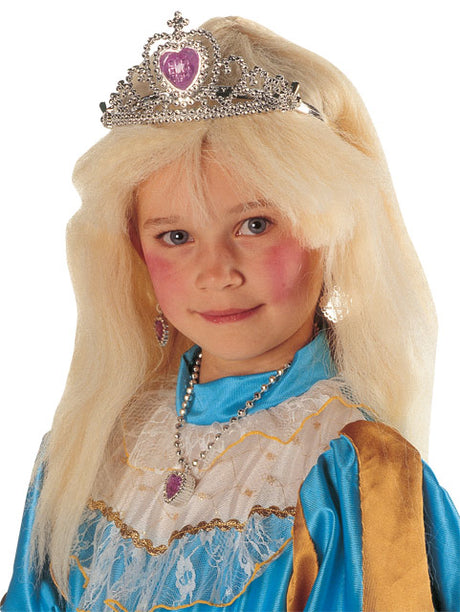Prinsesse paryk lang og crepet.