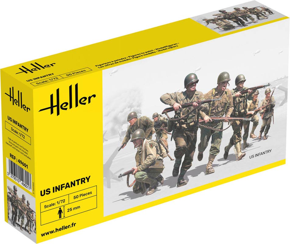 Heller soldater US infantry 50 stk - 1:72