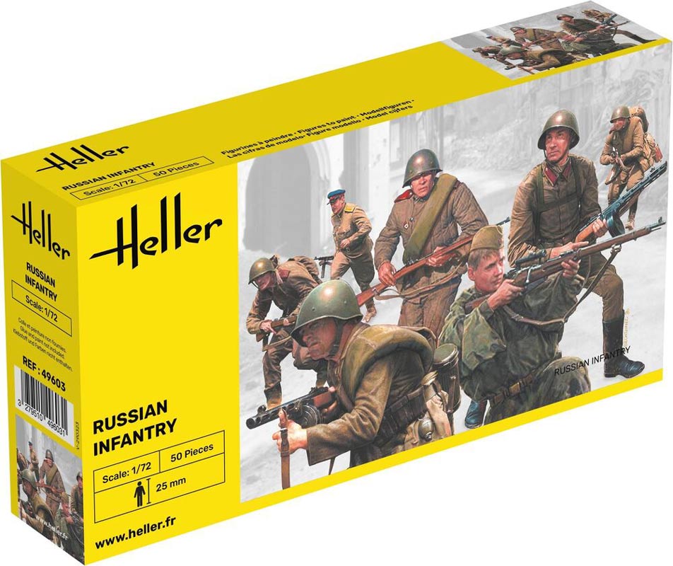 Heller soldater Russian infantry 48 stk - 1:72