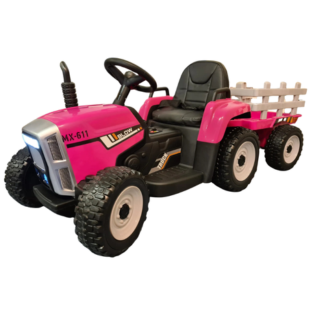 El Traktor til Børn 12V – Pink