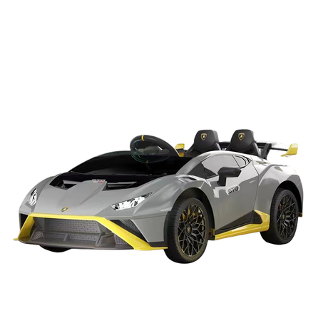 Lamborghini Huracán STO til Børn 12V - Grå Sporty Model med LED og Musik