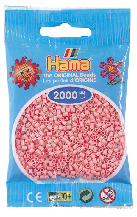 Hama mini perler 501-06 2000 stk. lyserød