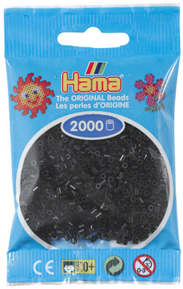 Hama mini perler 501-18 2000 stk. sort