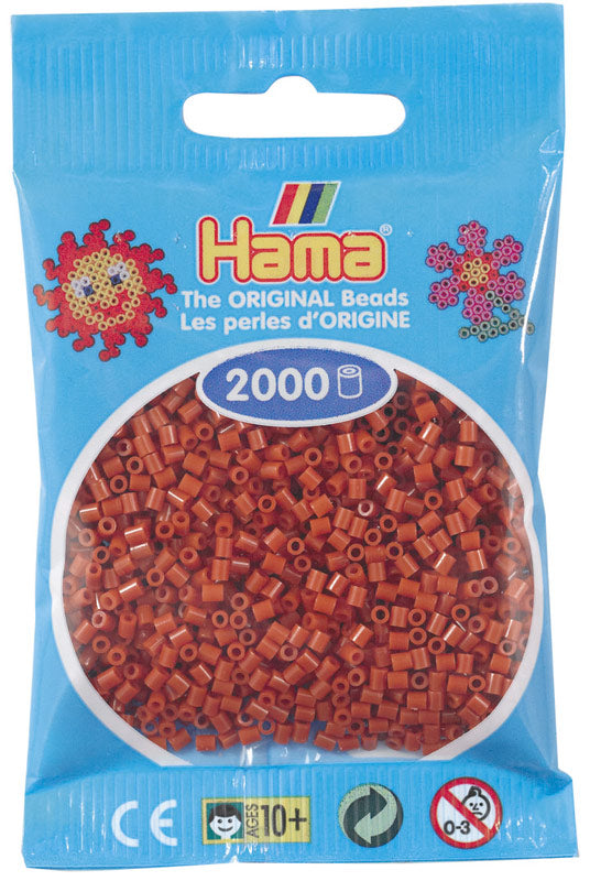 Hama mini perler 501-20 2000 stk. rødbrun