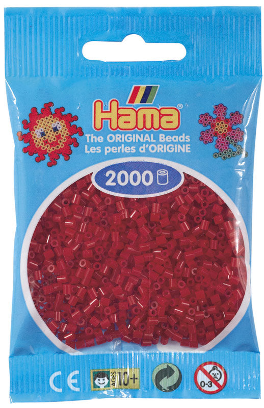 Hama mini perler 501-22 2000 stk. julerød