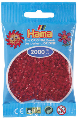 Hama mini perler 501-22 2000 stk. julerød