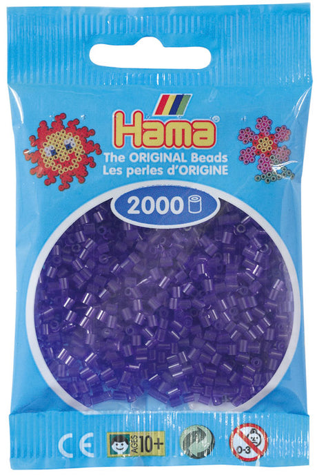 Hama mini perler 501-24 2000 stk. transparent lilla