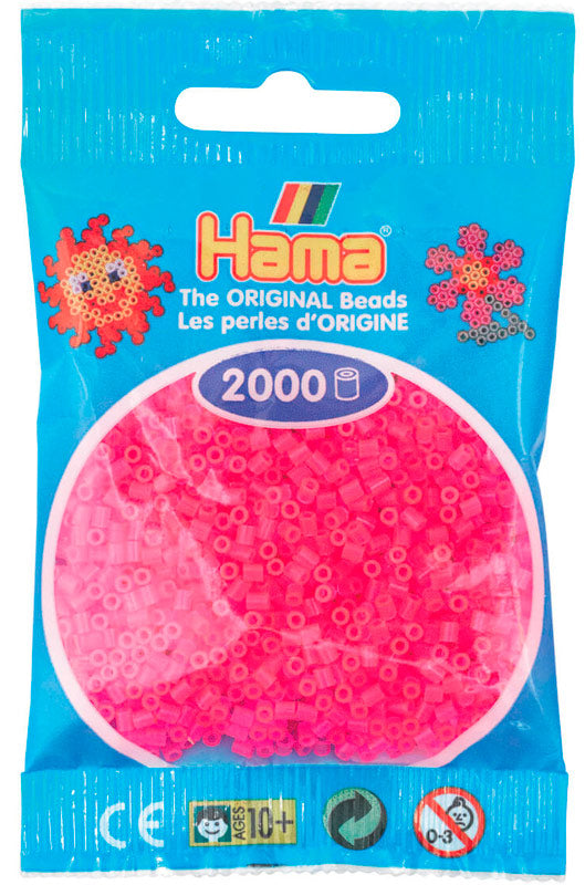 Hama mini perler 501-32 2000 stk. neon fuchsia