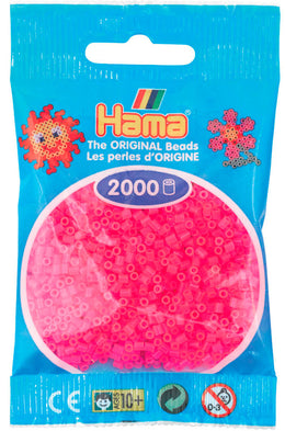 Hama mini perler 501-32 2000 stk. neon fuchsia