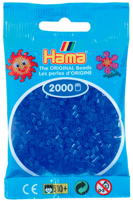 Hama mini perler 501-36 2000 stk. neon blå