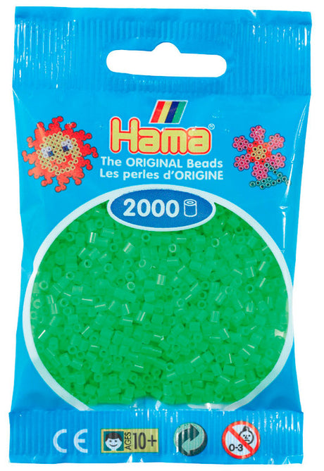 Hama mini perler 501-42 2000 stk. fluorescerende grøn