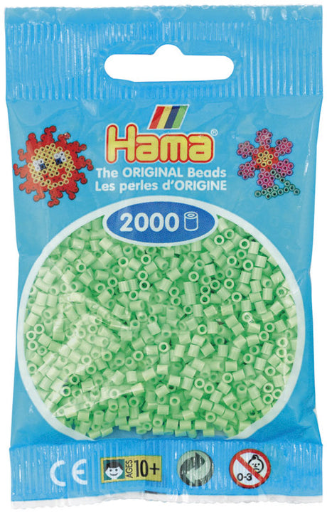 Hama mini perler 501-47 2000 stk. pastel grøn